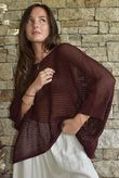 Conrad Grunge Loose Cotton Knit Merlot